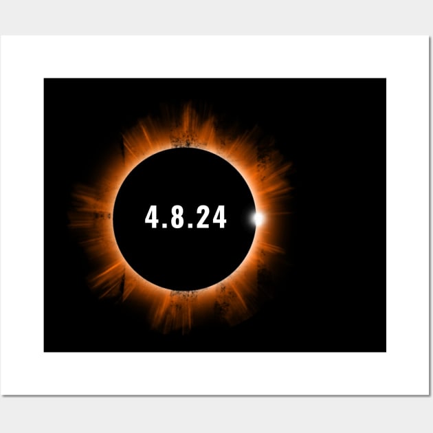 4.8.2024 Solar Eclipse Wall Art by Little Duck Designs